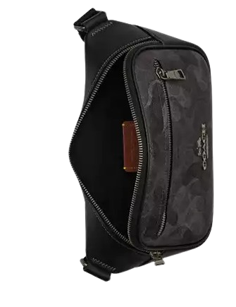 Coach Elias Belt Bag In Signature Camo Print Grey