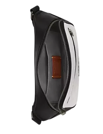 Coach Elias Belt Bag In Signature Canvas Chalk Black