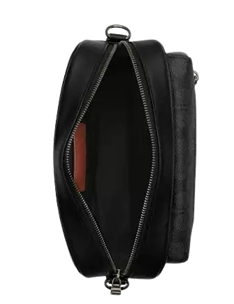 Coach Elias Crossbody In Signature Canvas Charcoal Black
