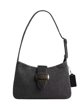 Coach Eliza Shoulder Bag In Denim Washed Grey