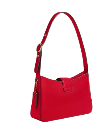 Coach Eliza Shoulder Bag With Zipper Closure Bold Red