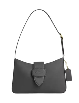 Coach Eliza Shoulder Bag With Zipper Closure Charcoal