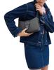 Coach Eliza Shoulder Bag With Zipper Closure Charcoal