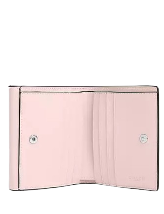 coach ELIZA SMALL WALLET 新品 2つ折り財布 ピンク Coach Eliza Small Wallet With Leather Covered Closure