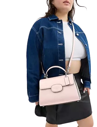 Coach Eliza Top Handle With Leather Covered Closure Blush