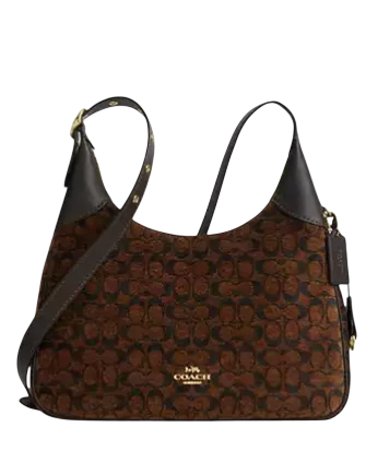 Coach Ella Shoulder Bag In Signature Chenille Truffle