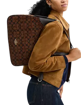 Coach Ella Shoulder Bag In Signature Chenille Truffle