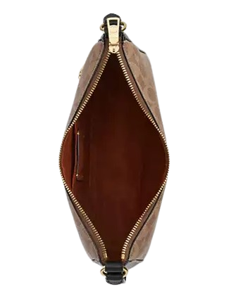 Coach Ellie File Bag In Signature Canvas Tan Black