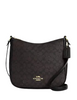 Coach Ellie File Bag In Signature Canvas Walnut Black