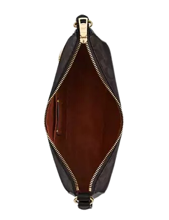 Coach Ellie File Bag In Signature Canvas Walnut Black