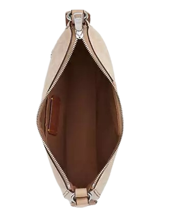Coach Ellie File Bag In Signature Canvas With Stripe Sand Taupe