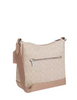 Coach Ellie File Bag In Signature Canvas With Stripe Sand Taupe