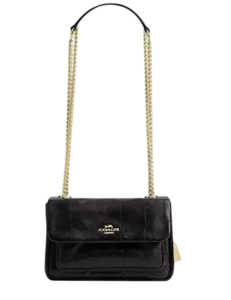 Coach Elodie Crossbody Bag 18 With Quilting Black