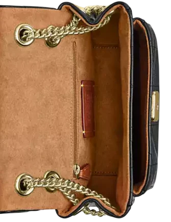 Coach Elodie Crossbody Bag 18 With Quilting Black