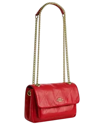 Coach Elodie Crossbody Bag 18 With Quilting Candy Apple