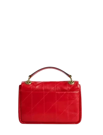 Coach Elodie Crossbody Bag 18 With Quilting Candy Apple