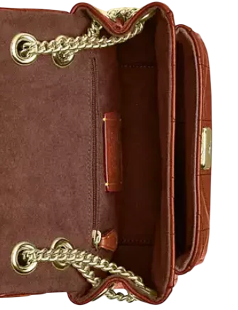 Coach Elodie Crossbody Bag 18 With Quilting Cinnamon
