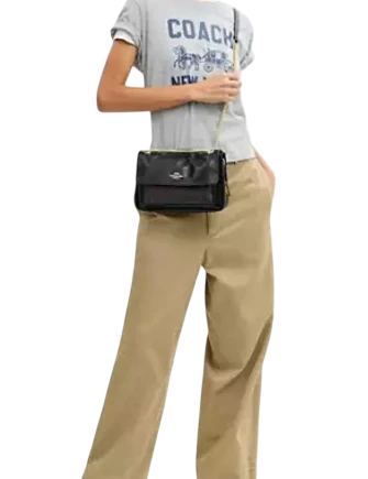 Coach Elodie Crossbody Bag 24 In Signature Canvas Walnut Black