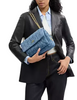 Coach Elodie Crossbody Bag In Regenerative Cotton With Quilting Indigo