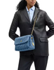 Coach Elodie Crossbody Bag In Regenerative Cotton With Quilting Indigo