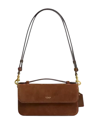 Coach Elora Top Handle Crossbody Bag Warm Brown