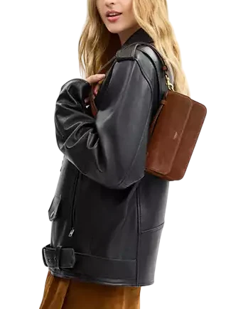 Coach Elora Top Handle Crossbody Bag Warm Brown