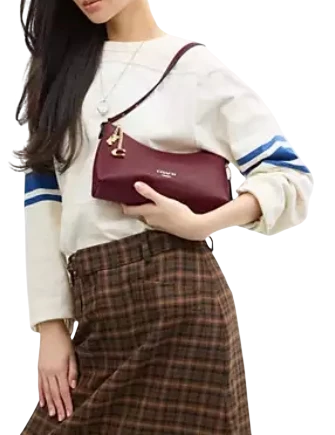 Coach Emeilia Shoulder Bag Dark Cherry