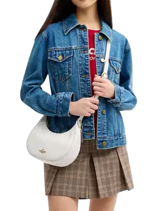 Coach Emily Shoulder Bag In Signature Canvas White Chalk