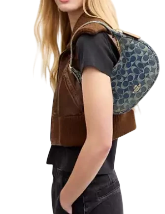 Coach Emily Shoulder Bag In Signature Regenerative Cotton Denim