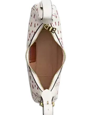 Coach Emily Shoulder Bag With Cherry Print Chalk