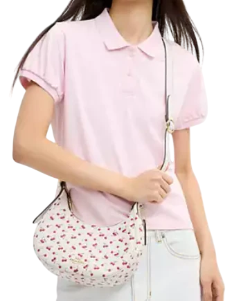 Coach Emily Shoulder Bag With Cherry Print Chalk