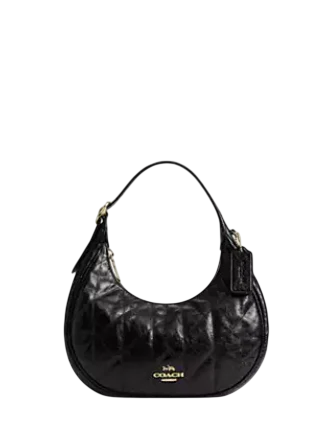 Coach Emily Shoulder Bag With Quilting Black