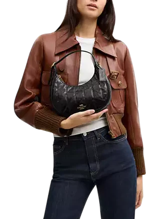 Coach Emily Shoulder Bag With Quilting Black