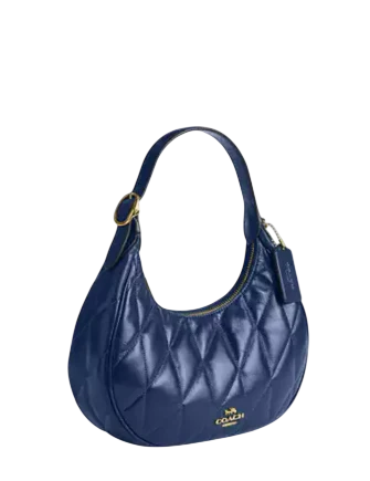Coach Emily Shoulder Bag With Quilting Deep Blue