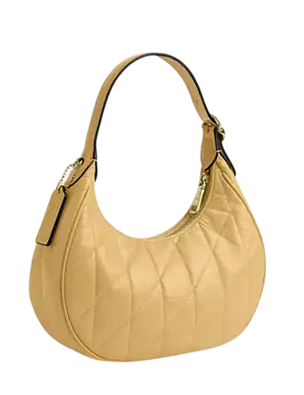 Coach Emily Shoulder Bag With Quilting Soft Yellow