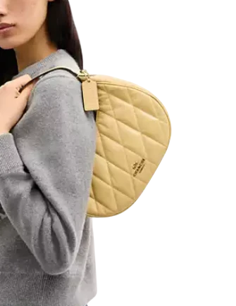 Coach Emily Shoulder Bag With Quilting Soft Yellow