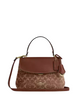 Coach Emory Top Handle Bag In Signature Chenille Light Khaki Vintage Brown