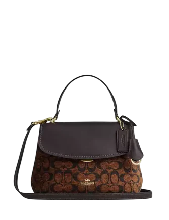 Coach Emory Top Handle Bag In Signature Chenille Truffle