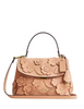 Coach Emory Top Handle Bag With Floral Applique Light Pink