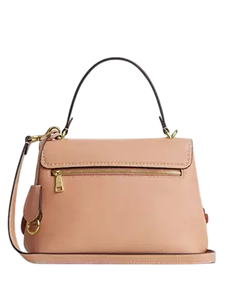 Coach Emory Top Handle Bag With Floral Applique Light Pink