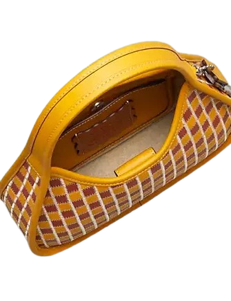 Coach Ergo Bag In Checkerboard Upcrafted Leather Buttercup Rust