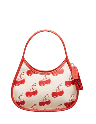 Coach Ergo Bag In Coachtopia Leather With Cherry Print