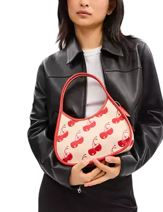 Coach Ergo Bag In Coachtopia Leather With Cherry Print Cloud