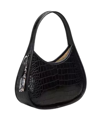 Coach Ergo Bag In Croc Embossed Coachtopia Leather Black
