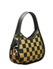 Coach Ergo Bag With Woven Checkerboard In Repurposed Leather Dark Fern Sunflower