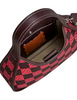 Coach Ergo Bag With Woven Checkerboard In Repurposed Leather Oxblood Strawberry Haze