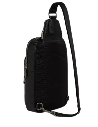 Coach Ethan Pack In Blocked Signature Canvas Tan Charcoal Black