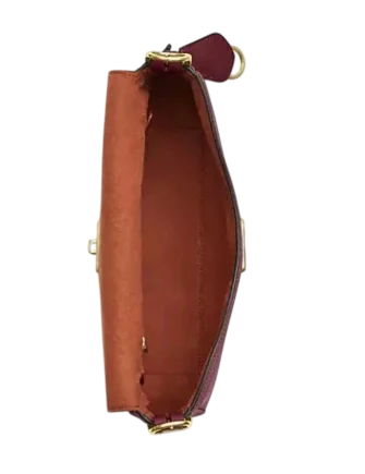 Coach Etta Small Flap Shoulder Bag Dark Cherry