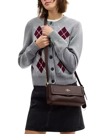 Coach Etta Small Flap Shoulder Bag Espresso 