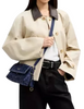 Coach Etta Small Flap Shoulder Bag In Signature Chenille Navy